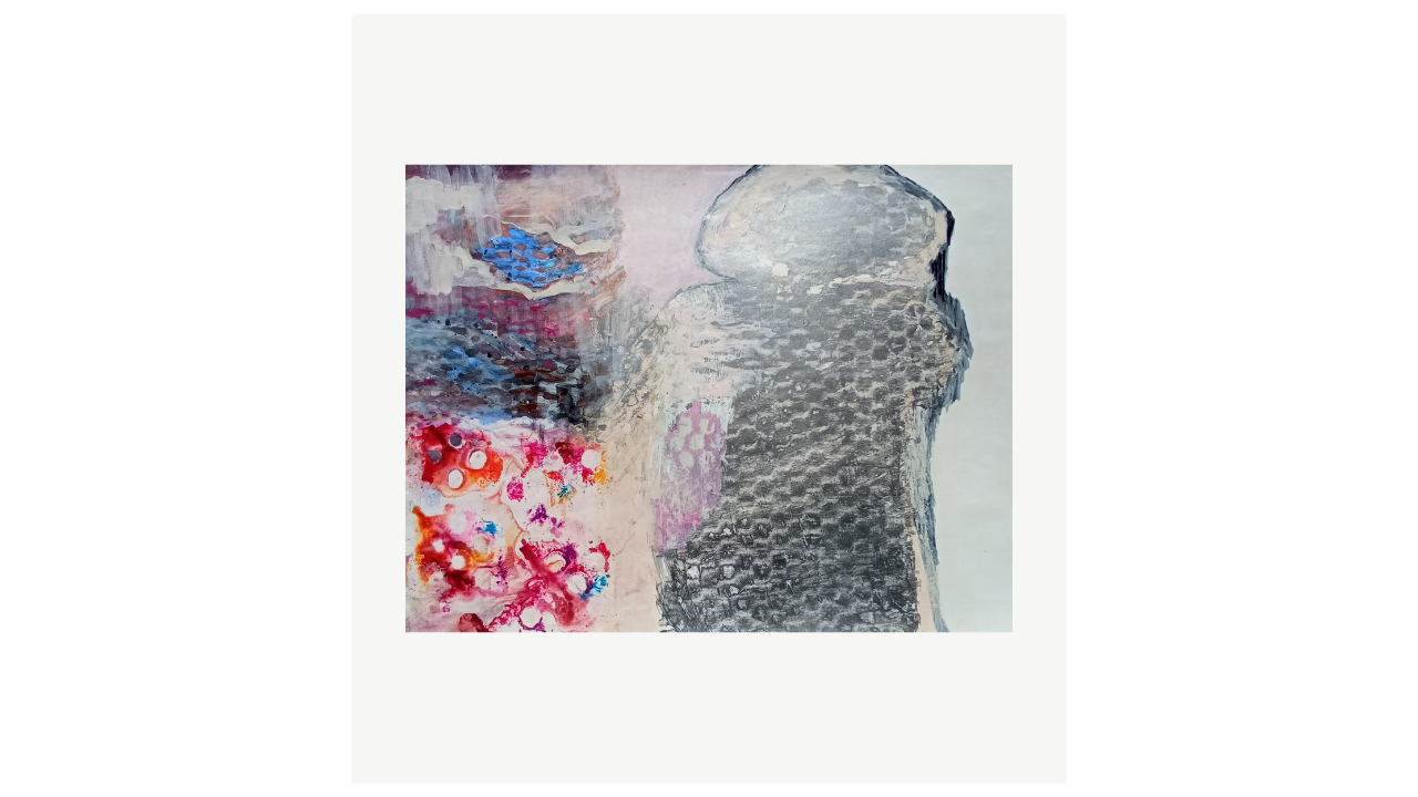 UN TEMPS PÉRI - Techniques mixtes sur papier - 65cm x 50cm Florence Prêleur artiste du FLAC (Forum Lotois d’Art Contemporain)