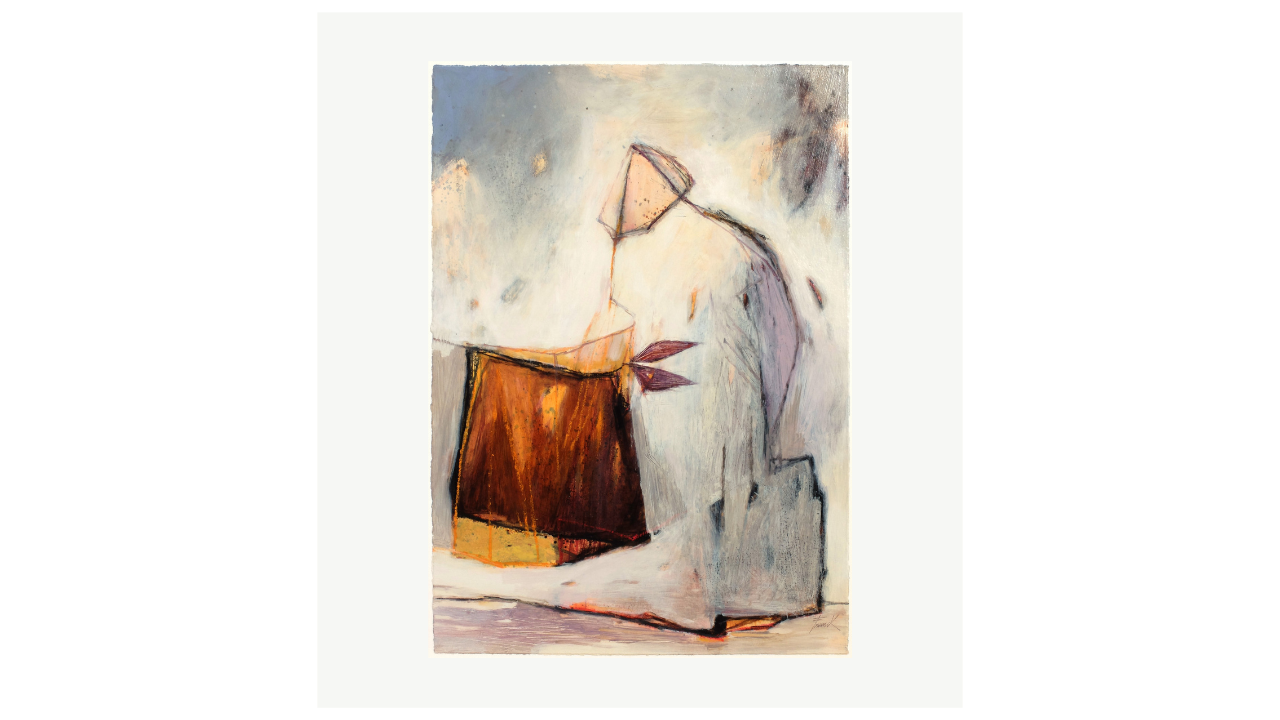 SANS TITRE - Acryliques sur vélin marouflé - 40cm x 58cm Franck Poulain artiste du FLAC (Forum Lotois d’Art Contemporain)