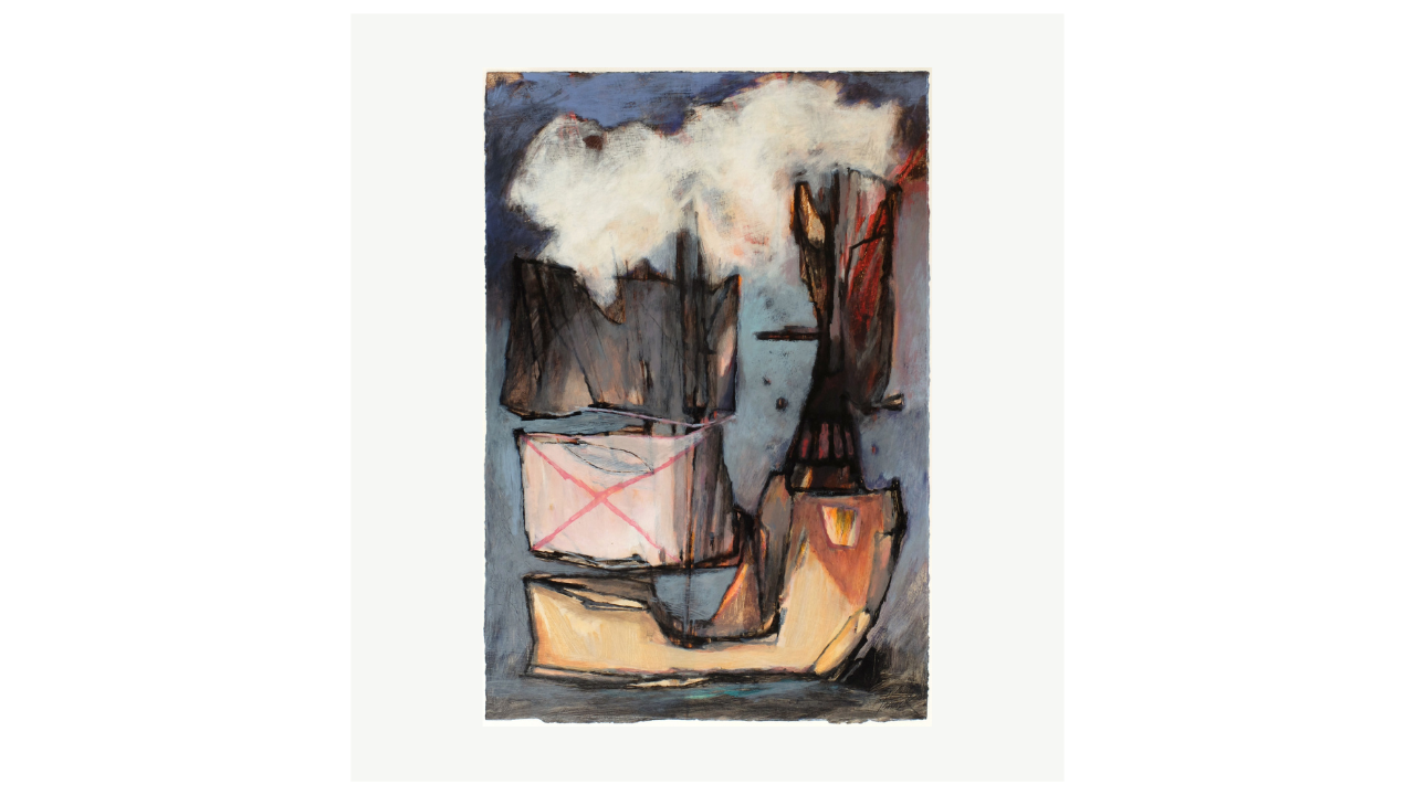 SANS TITRE - Acryliques sur vélin marouflé - 34cm x 50cm Franck Poulain artiste du FLAC (Forum Lotois d’Art Contemporain)
