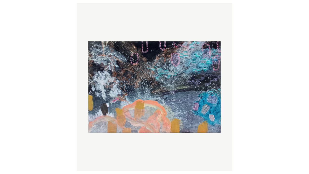SÉRIE BAMBI - LA NUIT - Techniques mixtes sur papier - 60cm x 42cm Florence Prêleur artiste du FLAC (Forum Lotois d’Art Contemporain)