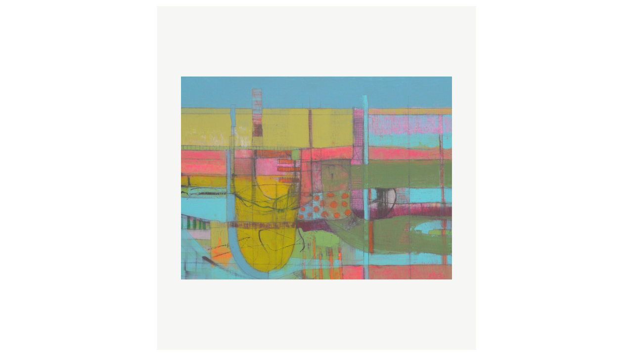 WALKING TO ZENNOR - Techniques mixtes sur mdf - 34cm x 44cm Kate Wickham artiste du FLAC (Forum Lotois d’Art Contemporain)