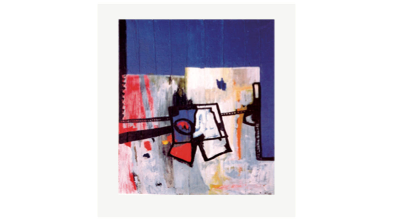 LA PALISSADE - Technique mixte sur toile - 100cm x 73cm - 1999 Danie Faurie artiste du FLAC (Forum Lotois d’Art Contemporain)