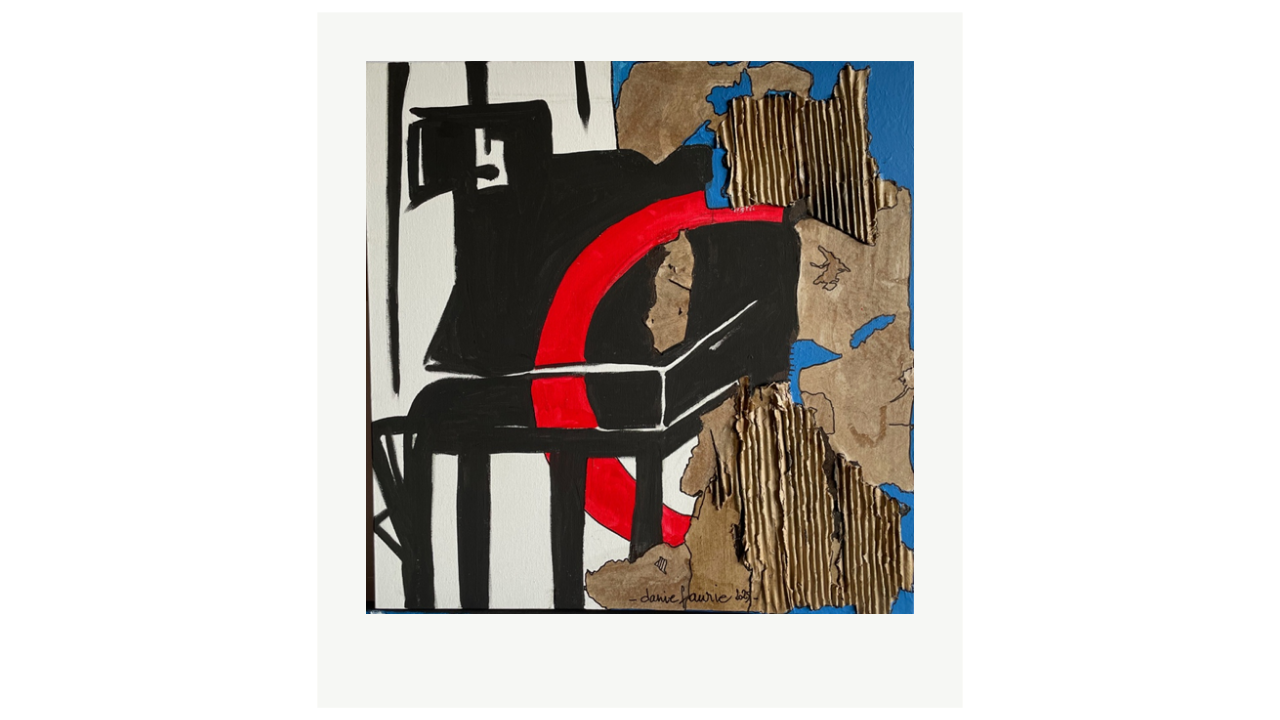 LA PATIENCE DES TRACES - Technique mixte - 80cm x 80 cm Danie Faurie artiste du FLAC (Forum Lotois d’Art Contemporain)