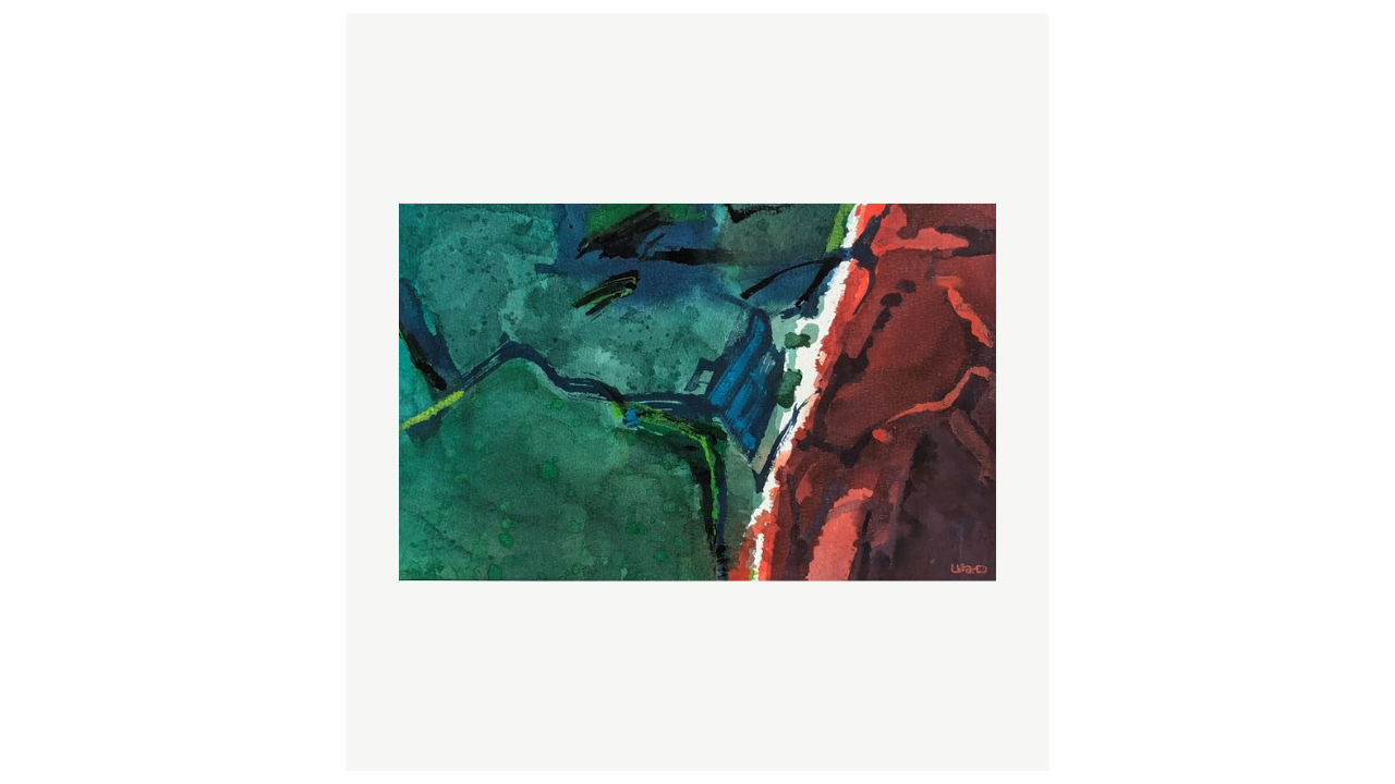 OBLIQUITY - Gouache sur Arches - 24cm x 34cm Martin Ward artiste du FLAC (Forum Lotois d’Art Contemporain)