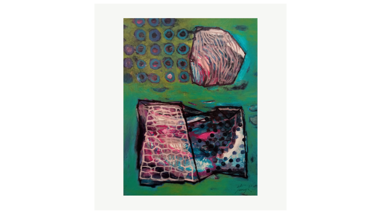 SÉRIE FUSION LENTE - Acryliques sur toile - 27cm x 36cm Franck Poulain artiste du FLAC (Forum Lotois d’Art Contemporain)