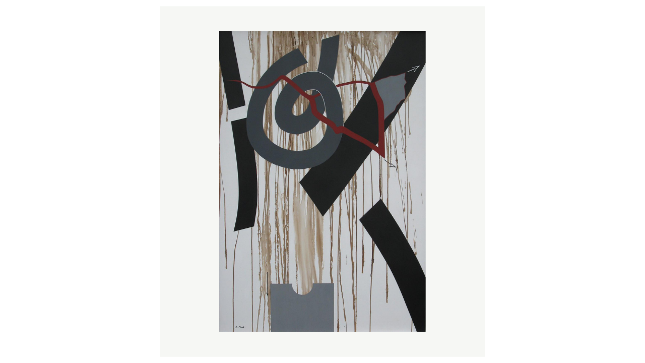 MOUVANCE - Acrylique et goudron - 120cm x 160cm Jacques Rival artiste du FLAC (Forum Lotois d’Art Contemporain)