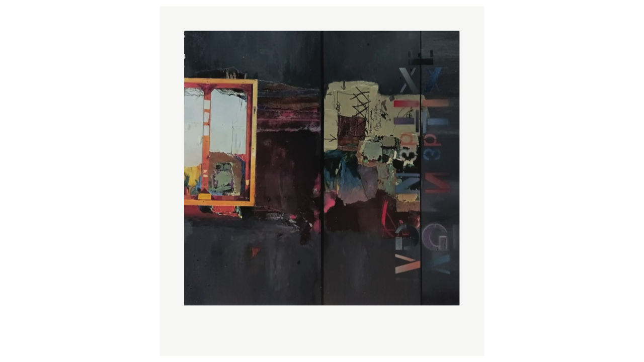 LES IMMORTELS - Collage - dyptique - acrylique / bois / objets - 120 cm x 120 cm Valérie Gendre artiste du FLAC (Forum Lotois d’Art Contemporain)