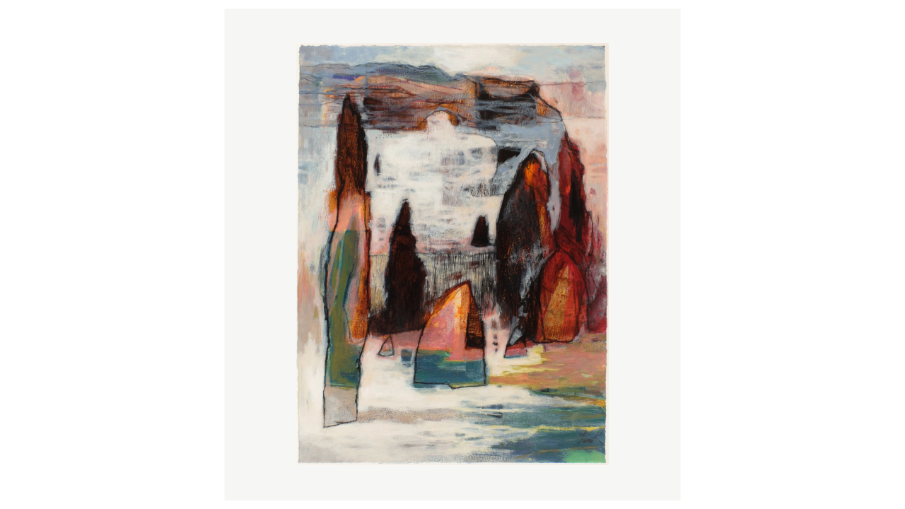 SANS TITRE - Acryliques sur vélin marouflé - 41cm x 58cm Franck Poulain artiste du FLAC (Forum Lotois d’Art Contemporain)