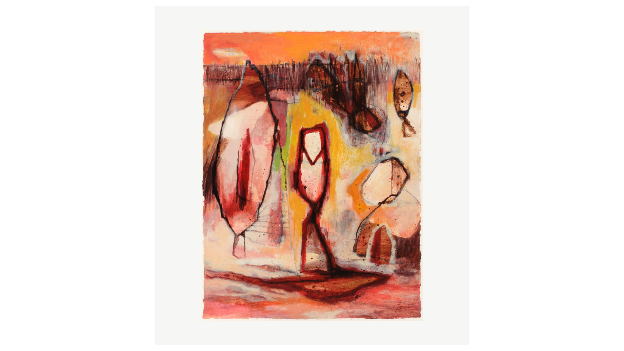 SANS TITRE - Acryliques sur vélin marouflé - 28cm x 37cm Franck Poulain artiste du FLAC (Forum Lotois d’Art Contemporain)