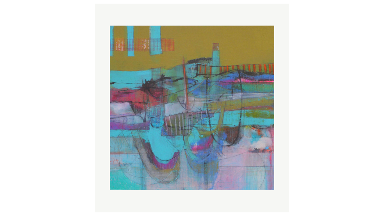 HIGH MOORLAND - Techniques mixtes sur mdf - 35cm x 35cm Kate Wickham artiste du FLAC (Forum Lotois d’Art Contemporain)