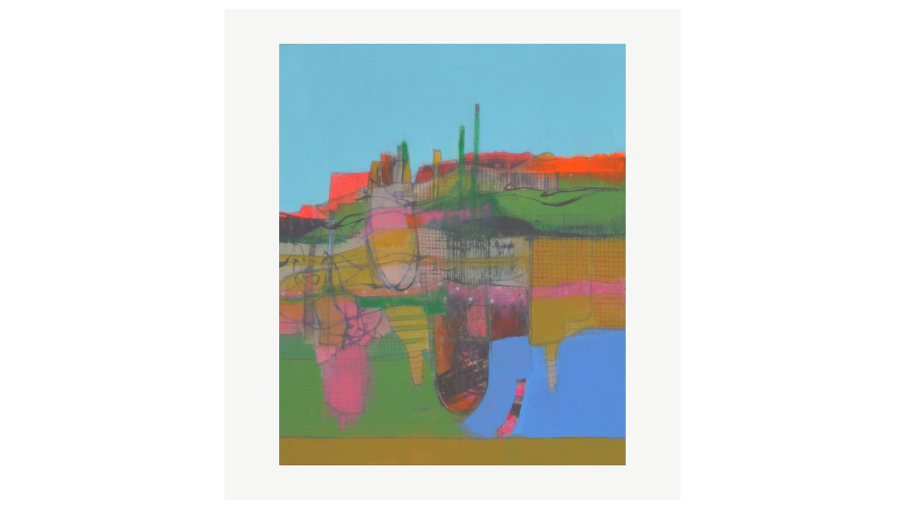 PENINE HILLTOP - Techniques mixtes sur mdf 34cm x 29cm Kate Wickham artiste du FLAC (Forum Lotois d’Art Contemporain)